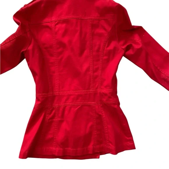 H&M Women's Red Double-Breasted Jacket size 2 - Picture 2 of 5